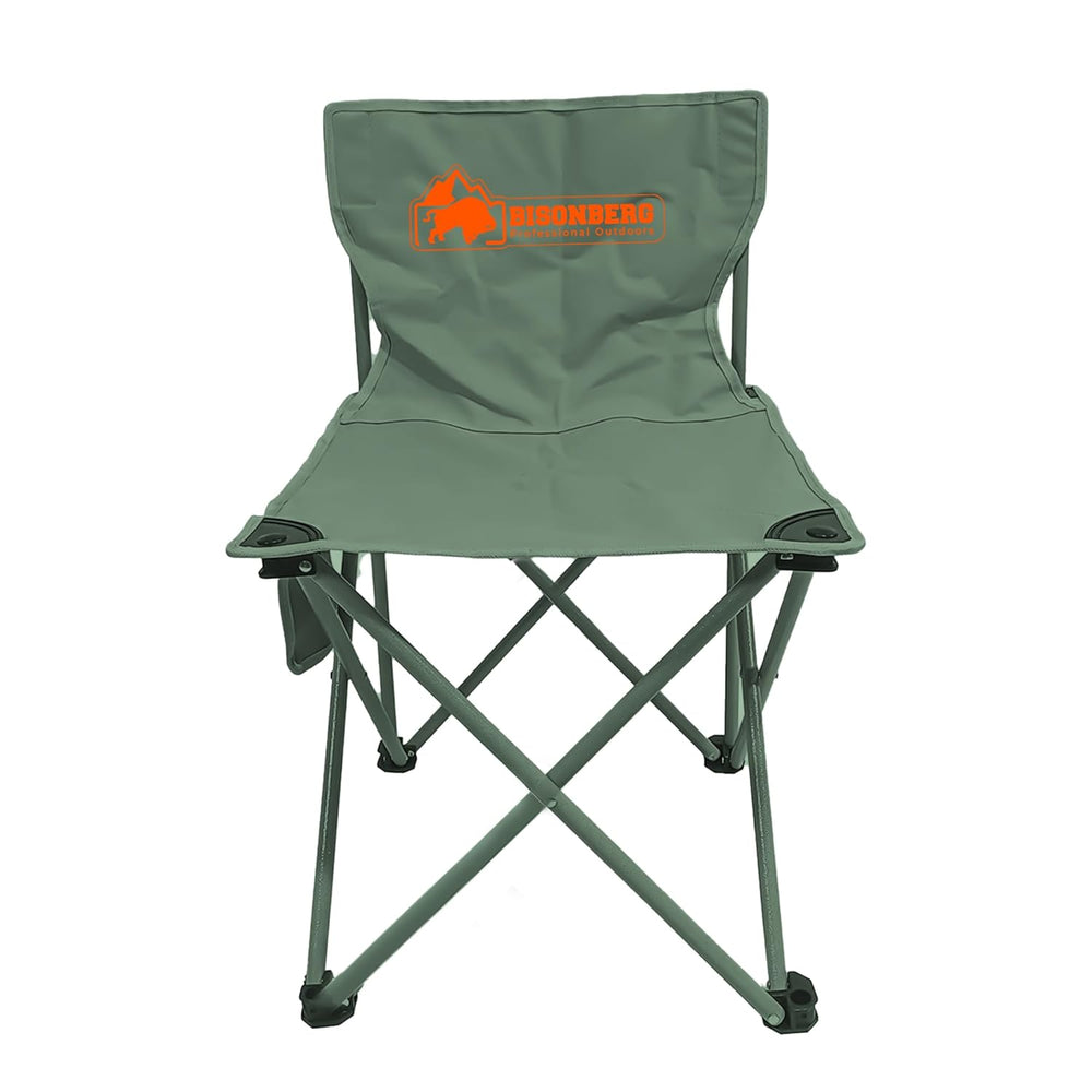 BISONBERG Outdoor Folding Camping Chair - Portable Foldable Nylon Base Fabric, Camping, Fishing, Hiking, Travel, Picnic, Beach - Square Shape Pack of 1 image 0