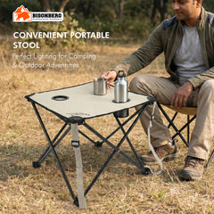 Foldable Camping Stool with Cup Holders – Portable Outdoor Seat image 3