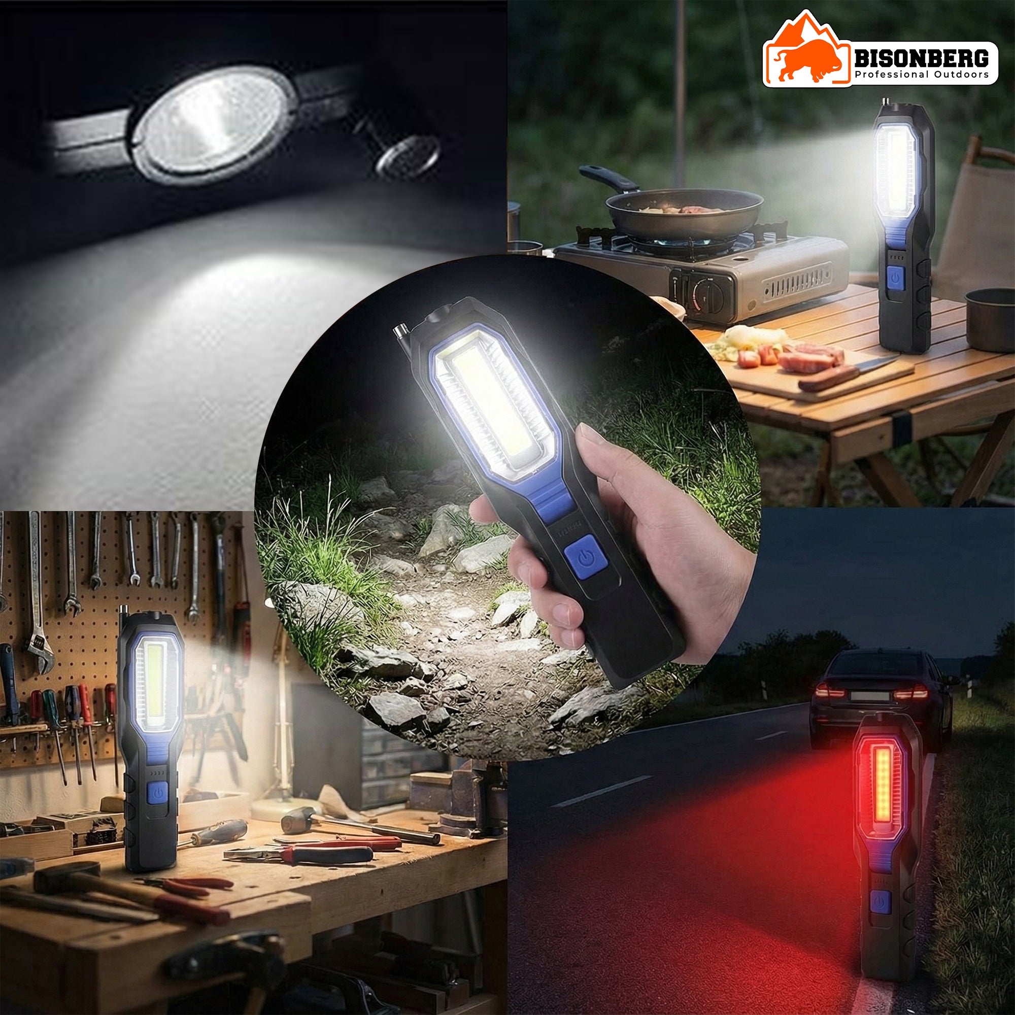 Rechargeable LED Work Light with USB Charging – Portable Inspection & Emergency Torch image 2