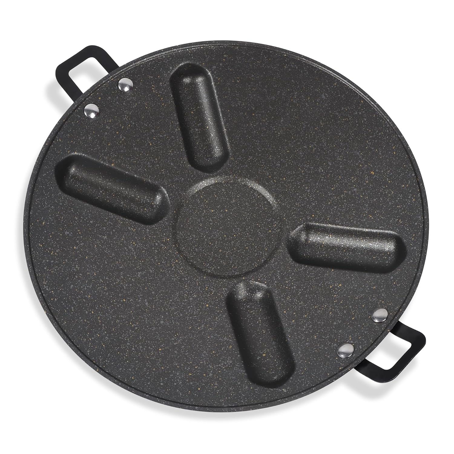 Non-Stick BBQ Grill Plate for Roasting, Cooking - Portable Stovetop, Indoor Outdoor Garden Camping, DIY Korean Barbecue Grill Pan Black image 0