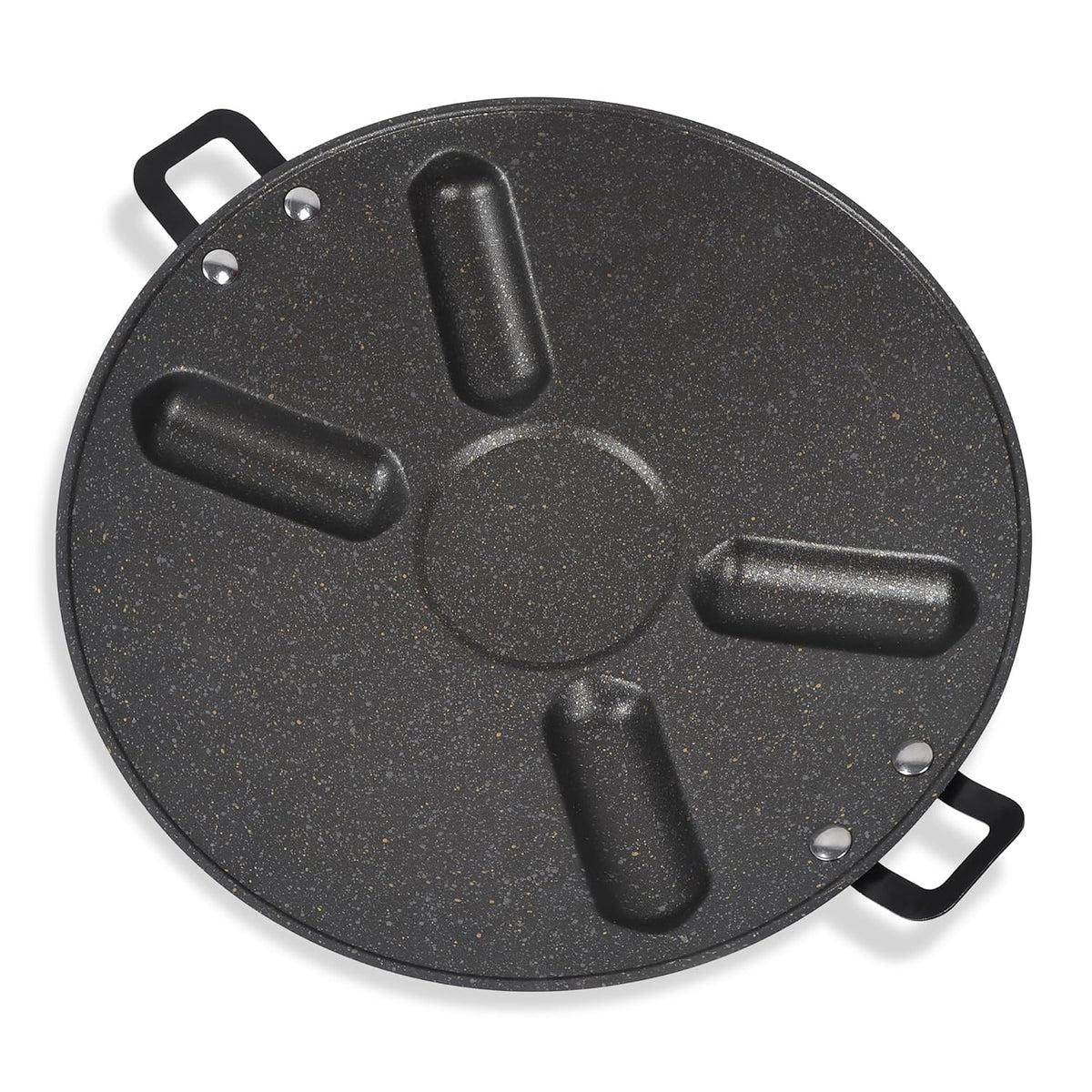 Non-Stick BBQ Grill Plate for Roasting, Cooking - Portable Stovetop, Indoor Outdoor Garden Camping, DIY Korean Barbecue Grill Pan Black image 0