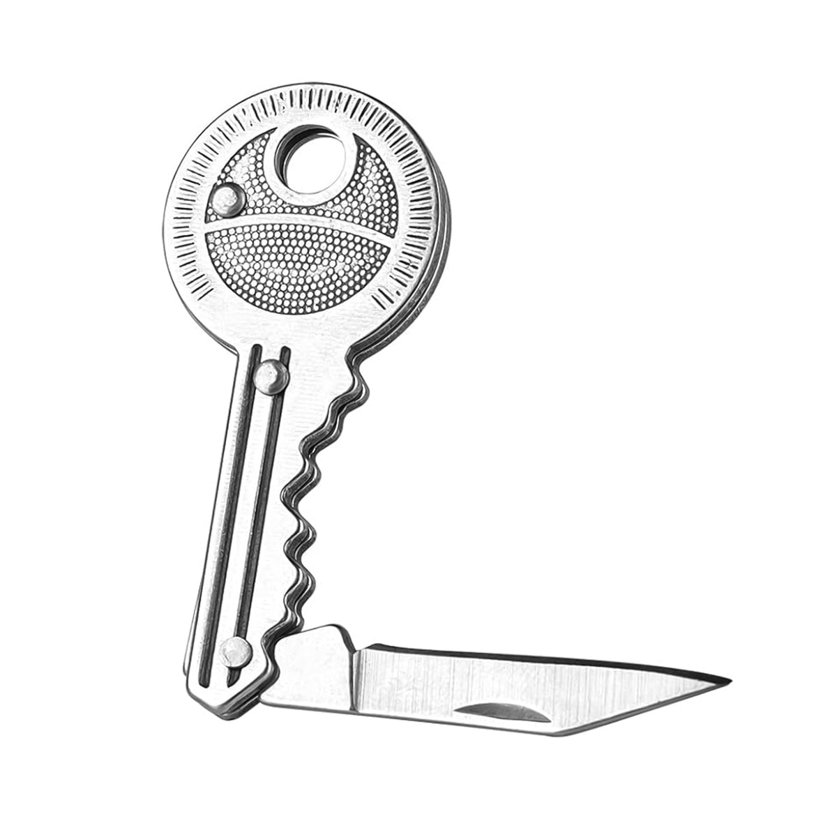 Key Pocket Knife, Stainless Steel Mini Cutter Tool for Unpacking, Camping, Multipurpose Use image 0
