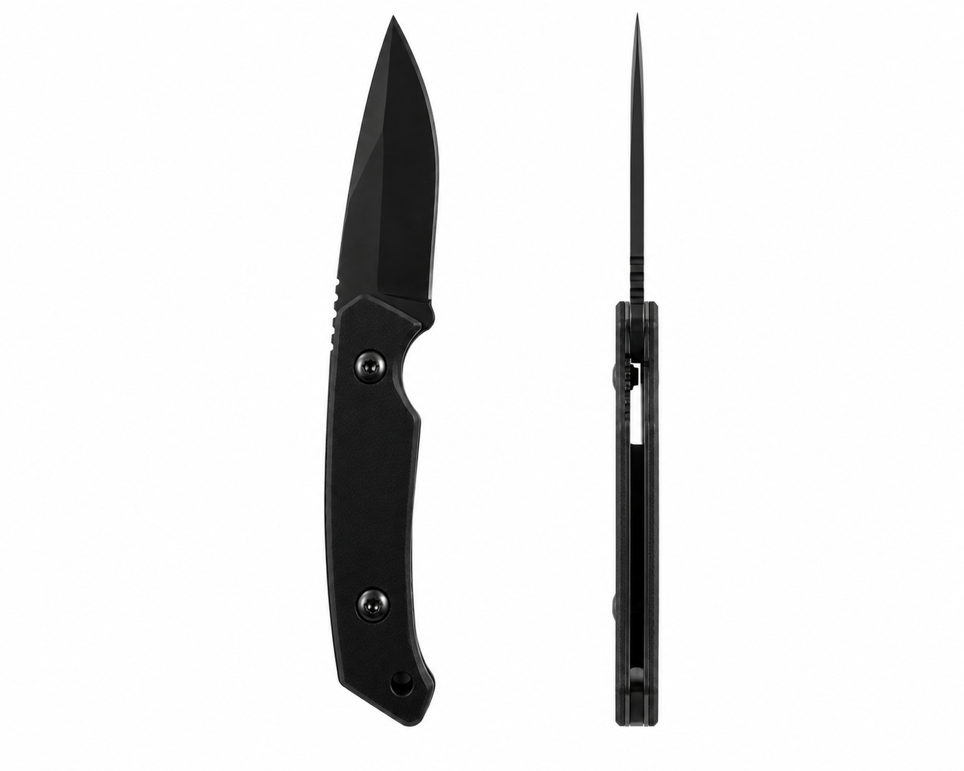 Bisonberg l Black Sharp and Durable Refurbished  Blade Knife  | Outdoor Camping & Survival Knife And Comfortable Textured Handle