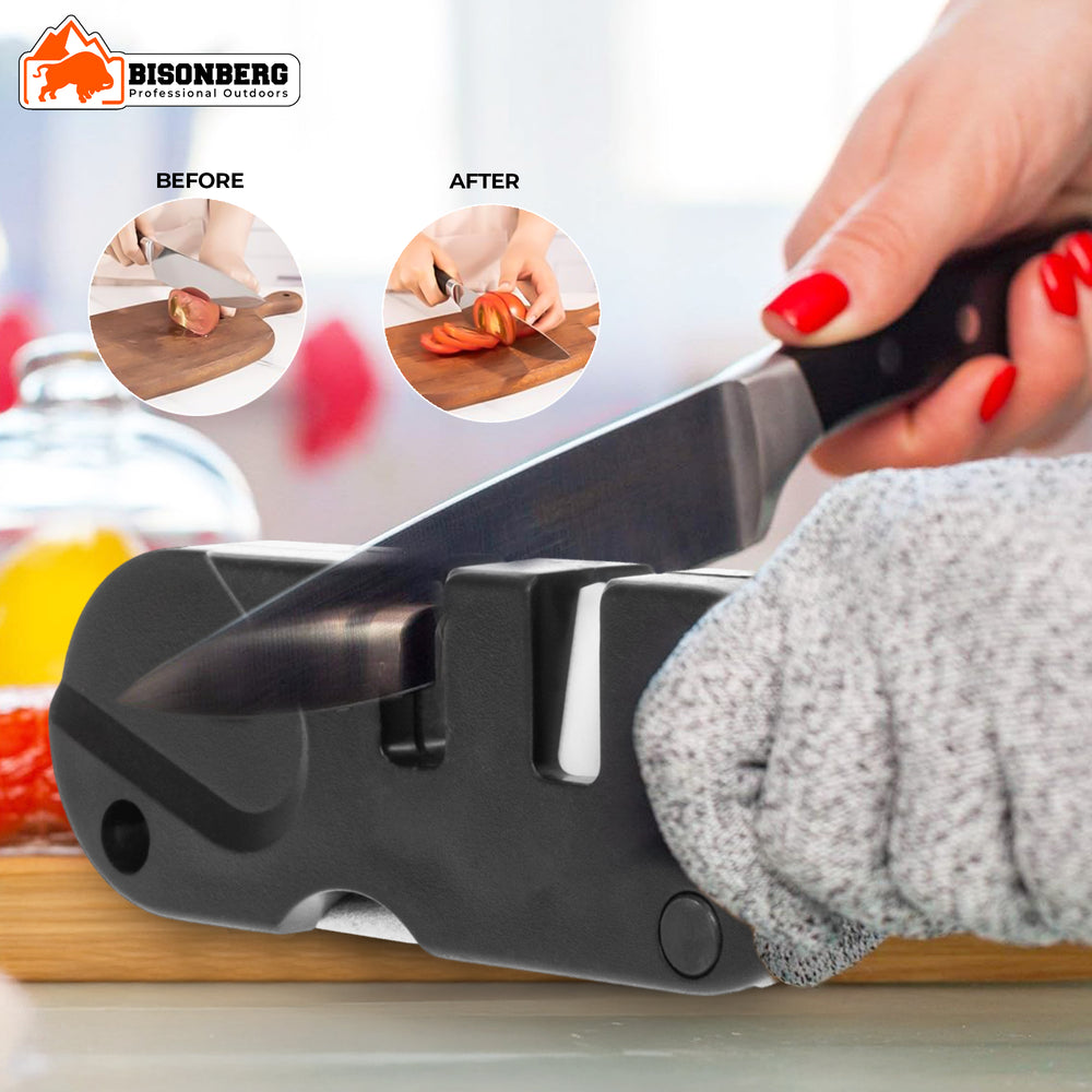 Manual Knife Sharpener, Kitchen Rod Sharpening Tool for Steel Knives image 3