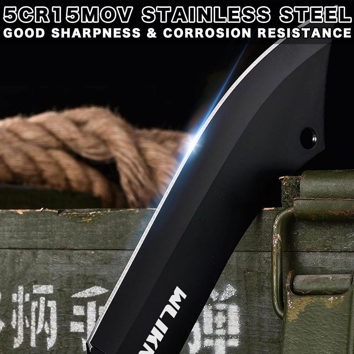 BISONBERG Kitchen Knife/Utility Knives for Kitchen Home & Office Use Ideal for Portable, Travel - Wooden & Black image 4