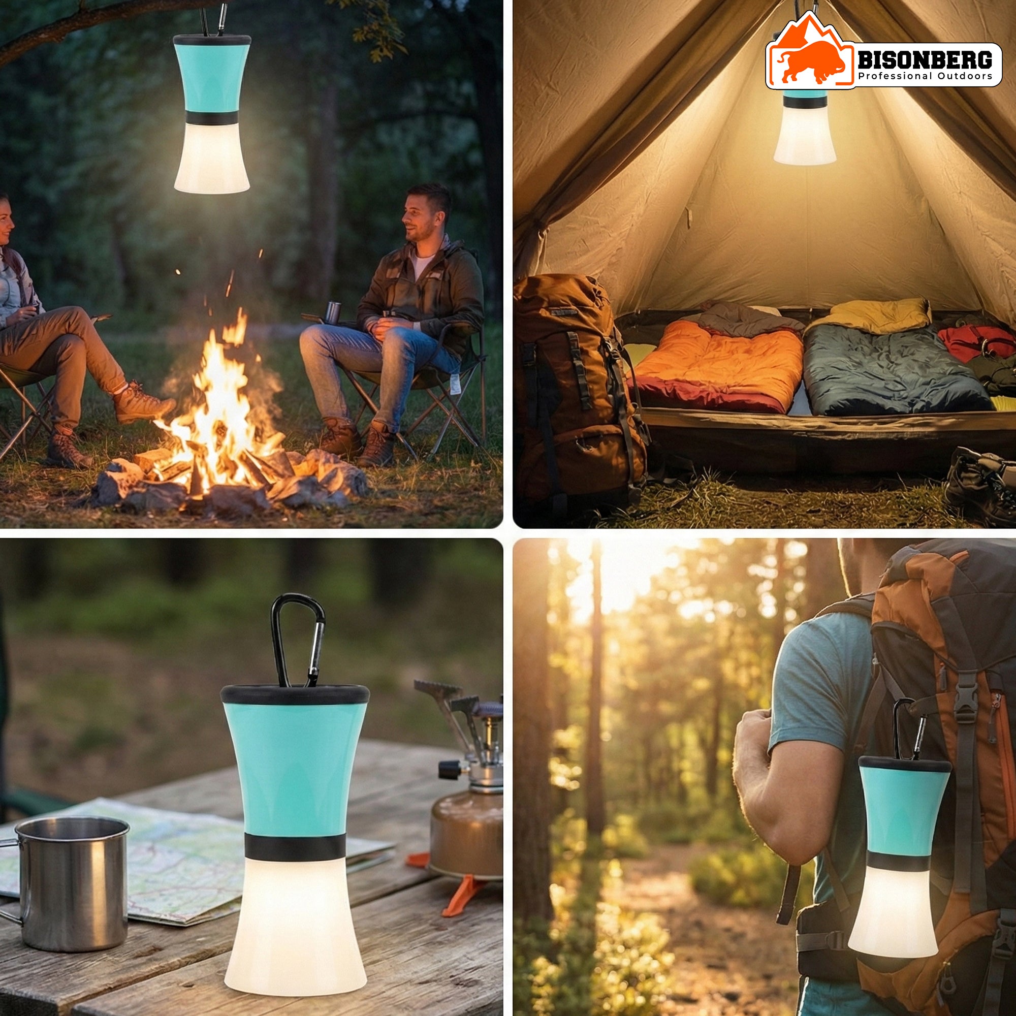 Portable LED Camping Lantern – Rechargeable Outdoor Tent Light image 1