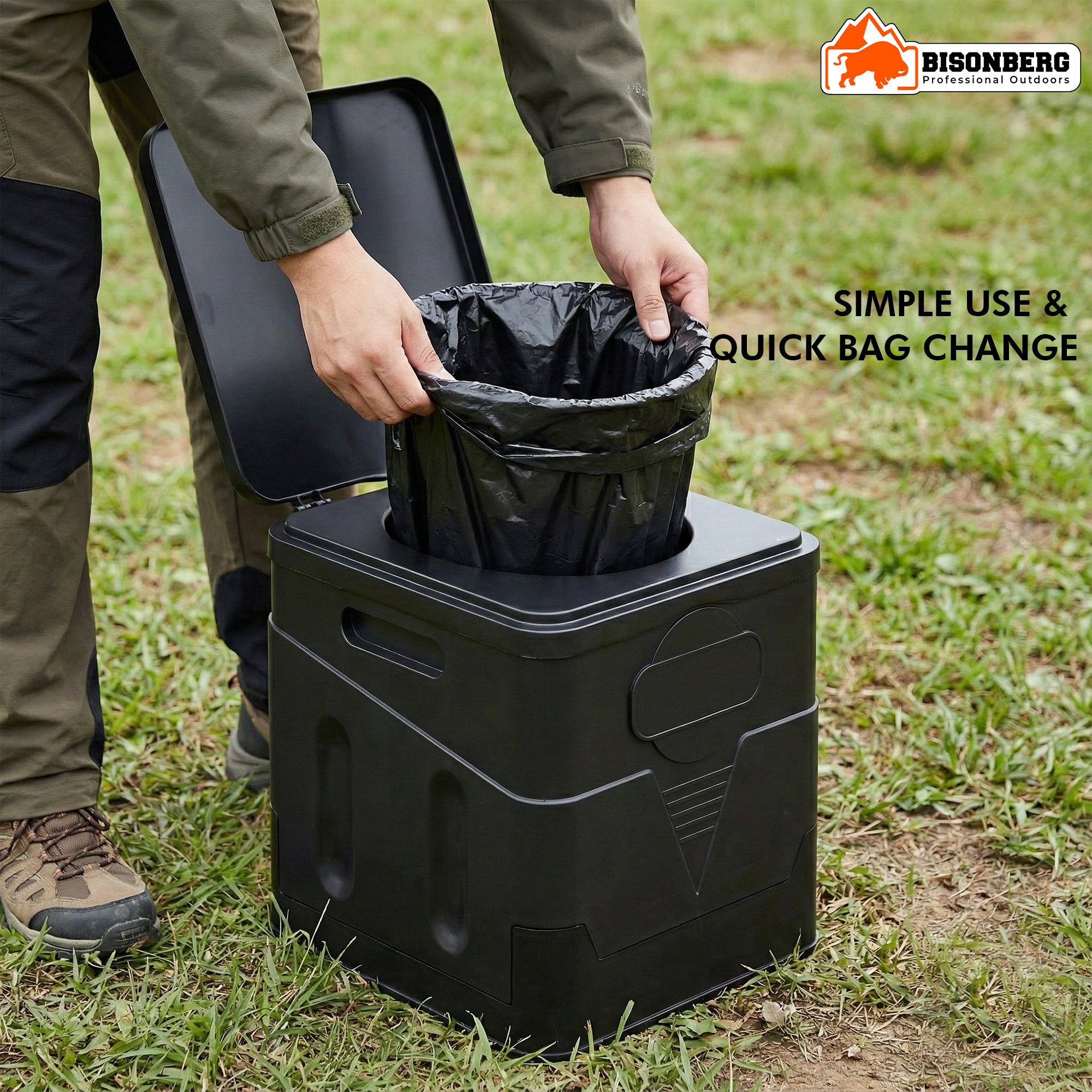 Portable Camping Toilet – Foldable Outdoor Travel Toilet Seat image 5