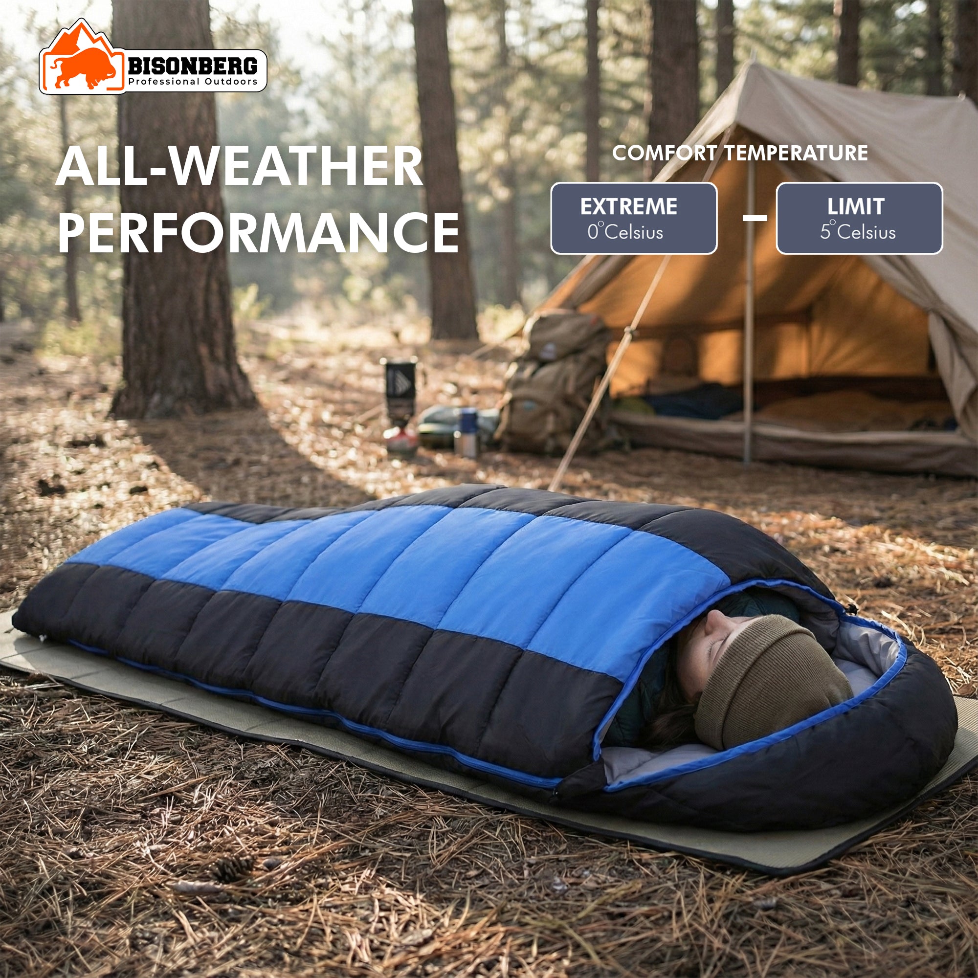 Cutter Fox Adult Sleeping Bag – Lightweight Warm Camping Sleep Sack image 3