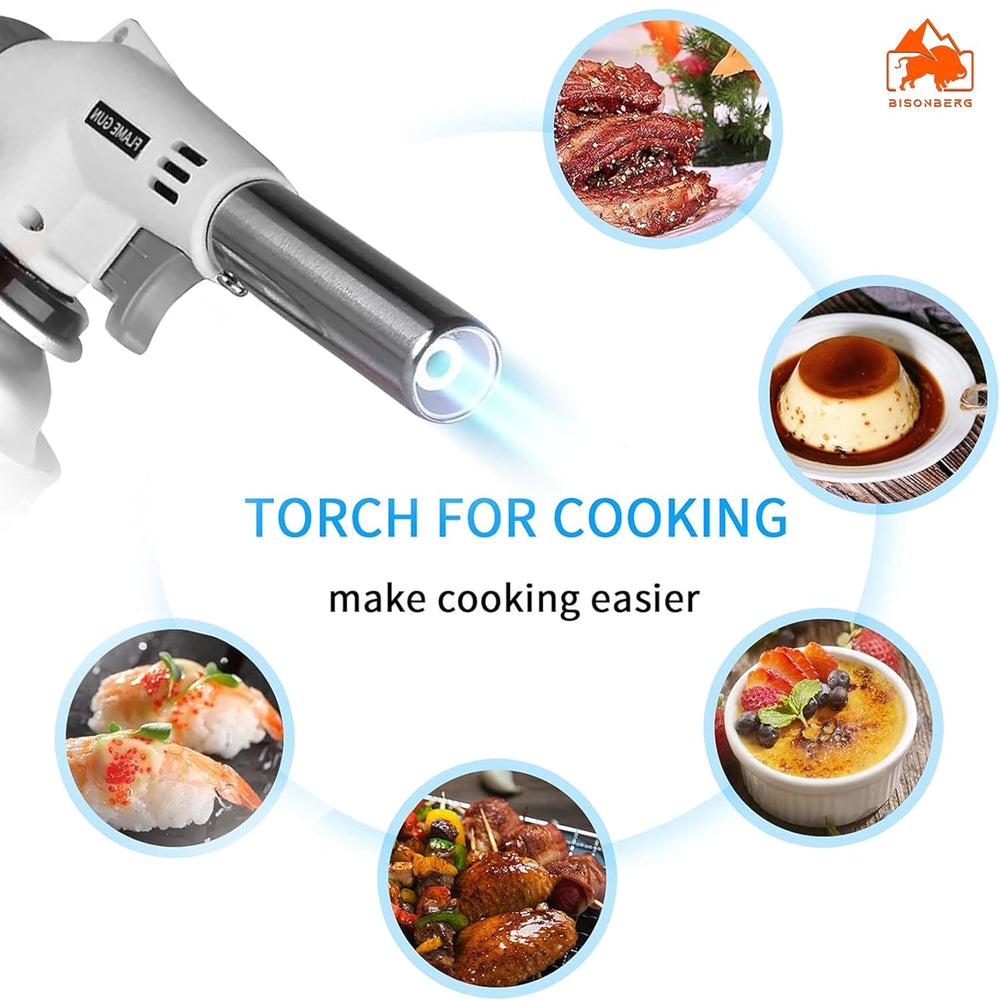 BisonBerg Auto Ignition Butane Gas Blow Torch for Outdoor |BBQ Tool Burner Flamethrower Welding Gun (Flame Gun) image 4
