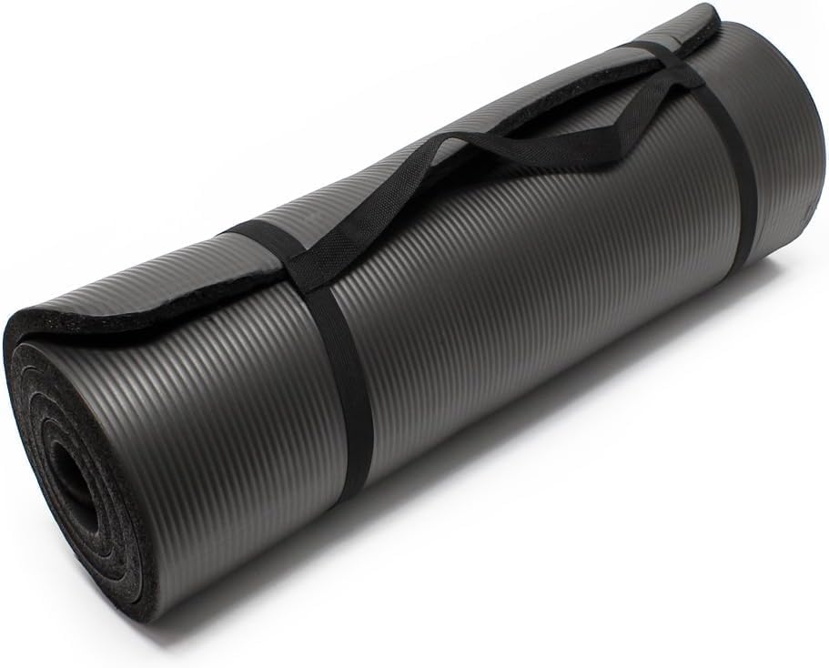BISONBERG Yoga Mats For Women yoga mat for men Exercise mat for home workout yoga mat for women gym Non-Slip Mat for Men & Women Fitness - 15 mm Black 1 Piece image 0