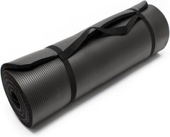 BISONBERG Yoga Mats For Women yoga mat for men Exercise mat for home workout yoga mat for women gym Non-Slip Mat for Men & Women Fitness - 15 mm Black 1 Piece image 0