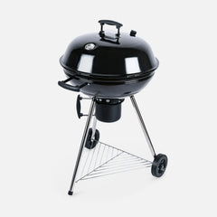 Portable Charcoal BBQ Grill with Lid & Wheels – Outdoor Kettle Barbecue image 1