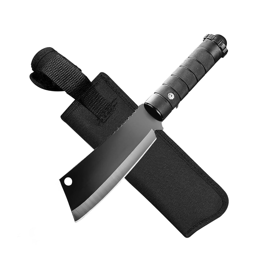 BISONBERG Kitchen Utility Knife, Meat Knife Manual, Portable for Home and Outdoor Cooking, Black image 0