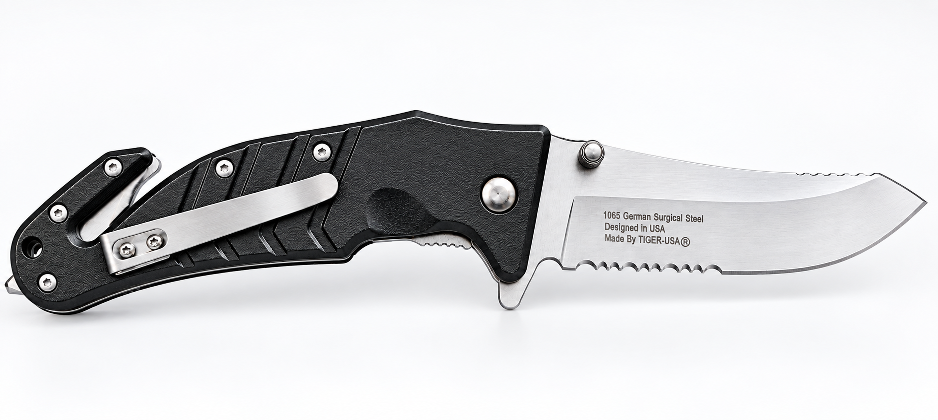 BISONBERG|Premium Rescue Folding  Pocket knife for camping,hiking, and outdoor Camping