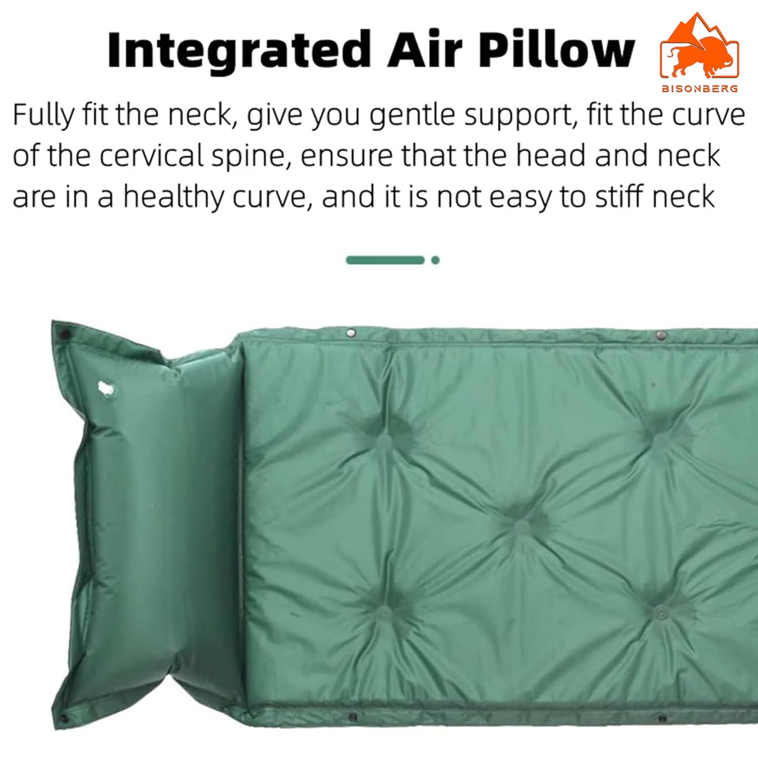 Camping Outdoor Single Foldable Roll Up Memory Foam Sleeping Pad Air Bed Self Inflatable Camping Mattress for Tent, Multicolour image 3