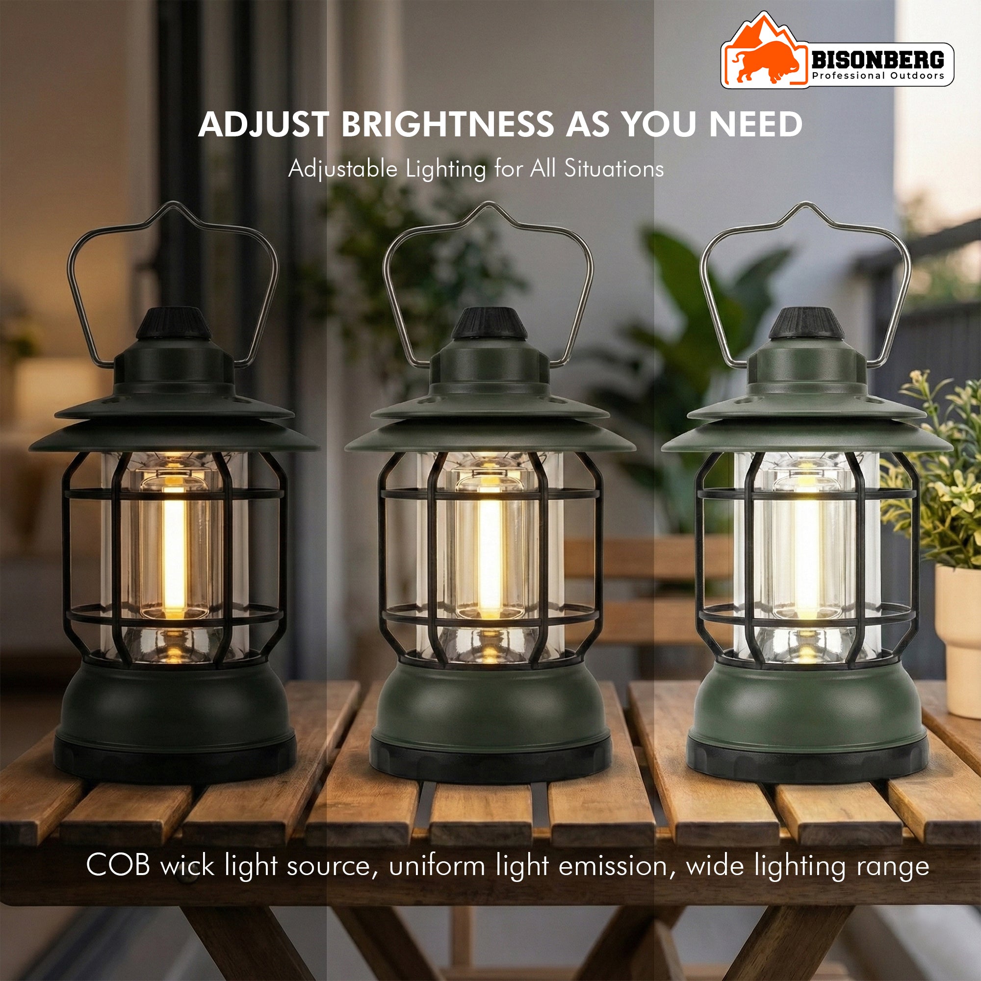 Rechargeable Vintage Camping Lantern – COB LED Outdoor Light image 4