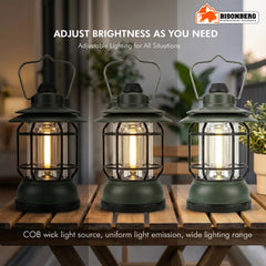 Rechargeable Vintage Camping Lantern – COB LED Outdoor Light image 4