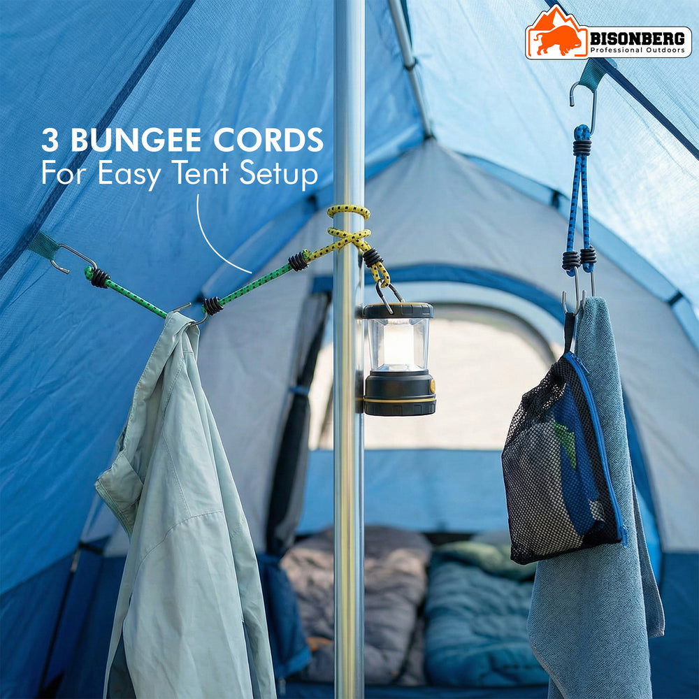 Heavy-Duty Elastic Bungee Cords with Hooks – Multi-Color Tie-Down Straps image 2