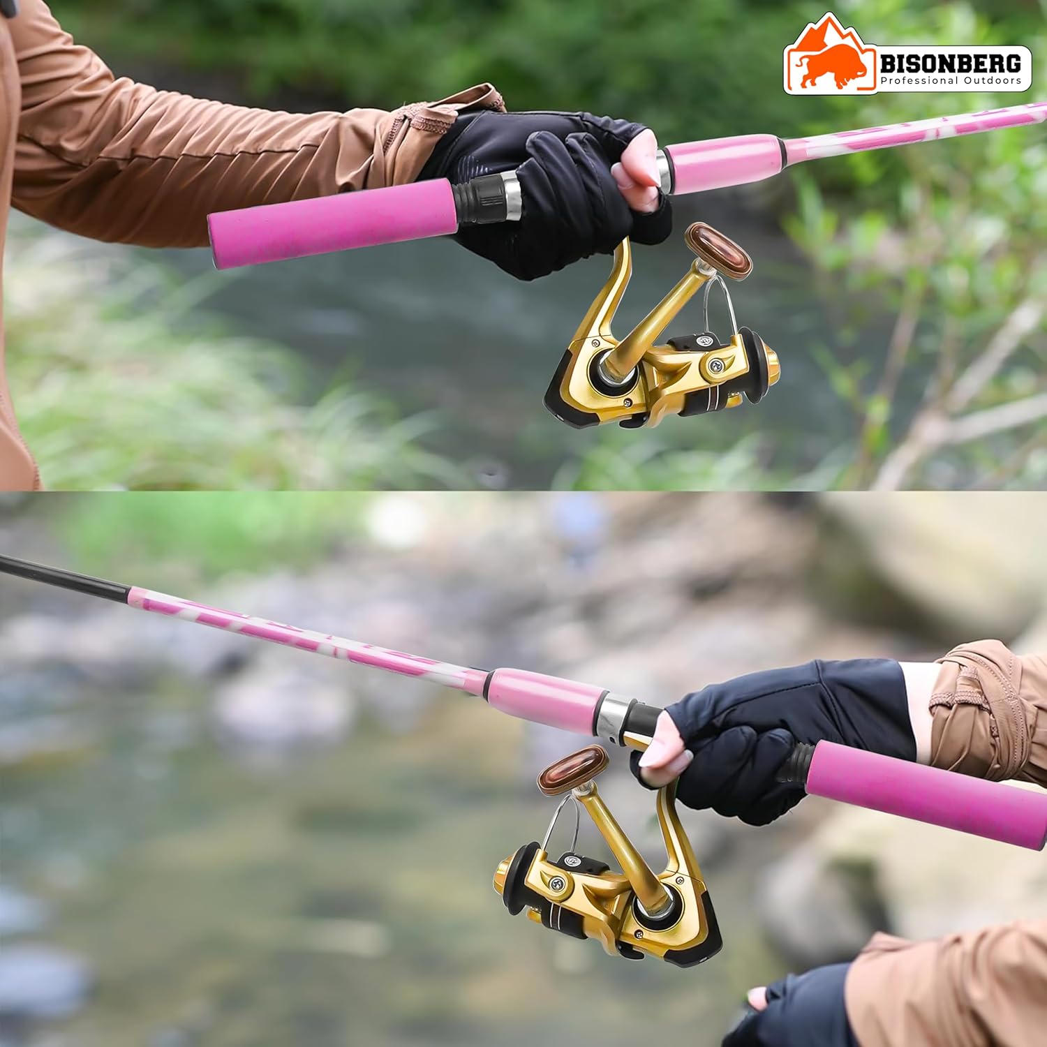 BISONBERG Tournament Quality Spinning Fishing Rod Set With Reel 210Cm image 5