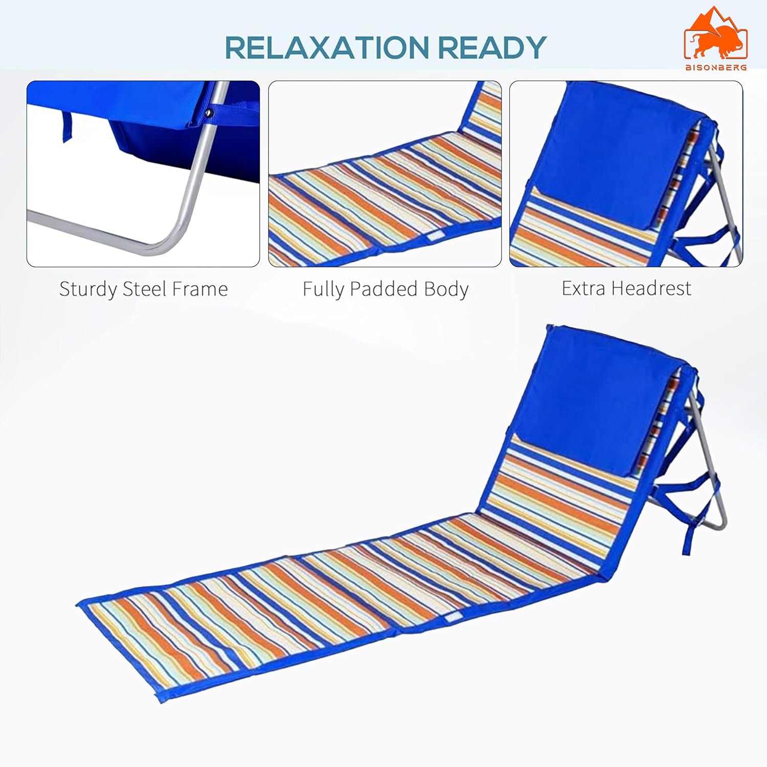 Portable Beach Mat Reclining Lounge Chair image 3