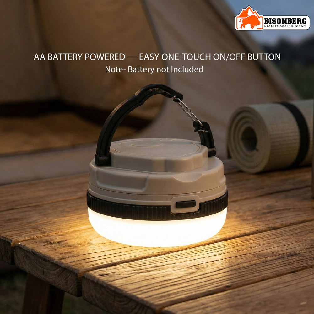 Bisonberg LED Camping Lantern – Portable Hanging Tent Light with 3 Modes (Battery Powered) image 3
