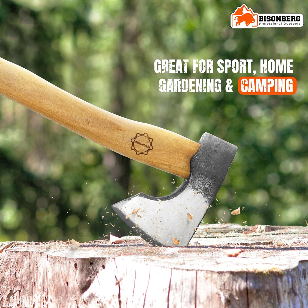 Bisonberg Gardening Axe Hatchet Axe Wood Handle Cutting Axe, Camping Axe Gardening Tools image 5