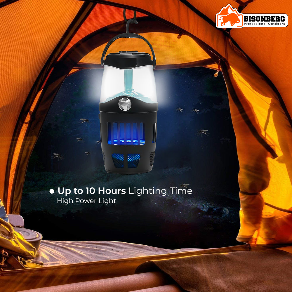 BisonBerg 3-in-1 Mosquito Killer Lamp with Bluetooth Speaker & LED Lantern – Indoor & Outdoor Bug Zapper with UV Light Trap image 7