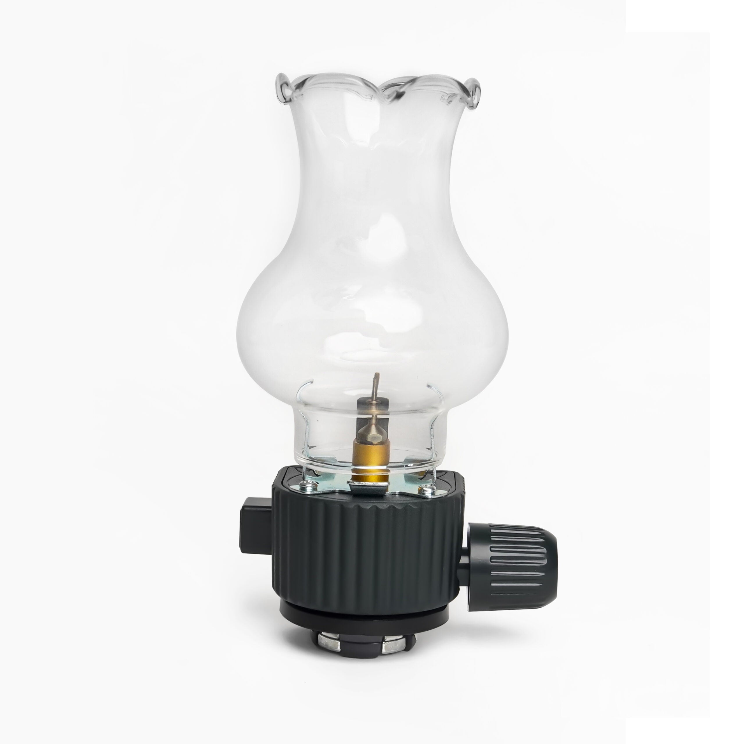 BisonBerg Vintage-Style Gas Camping Lantern – Adjustable Flame Lamp for Outdoor Use with Glass Globe and Refill Valve image 0