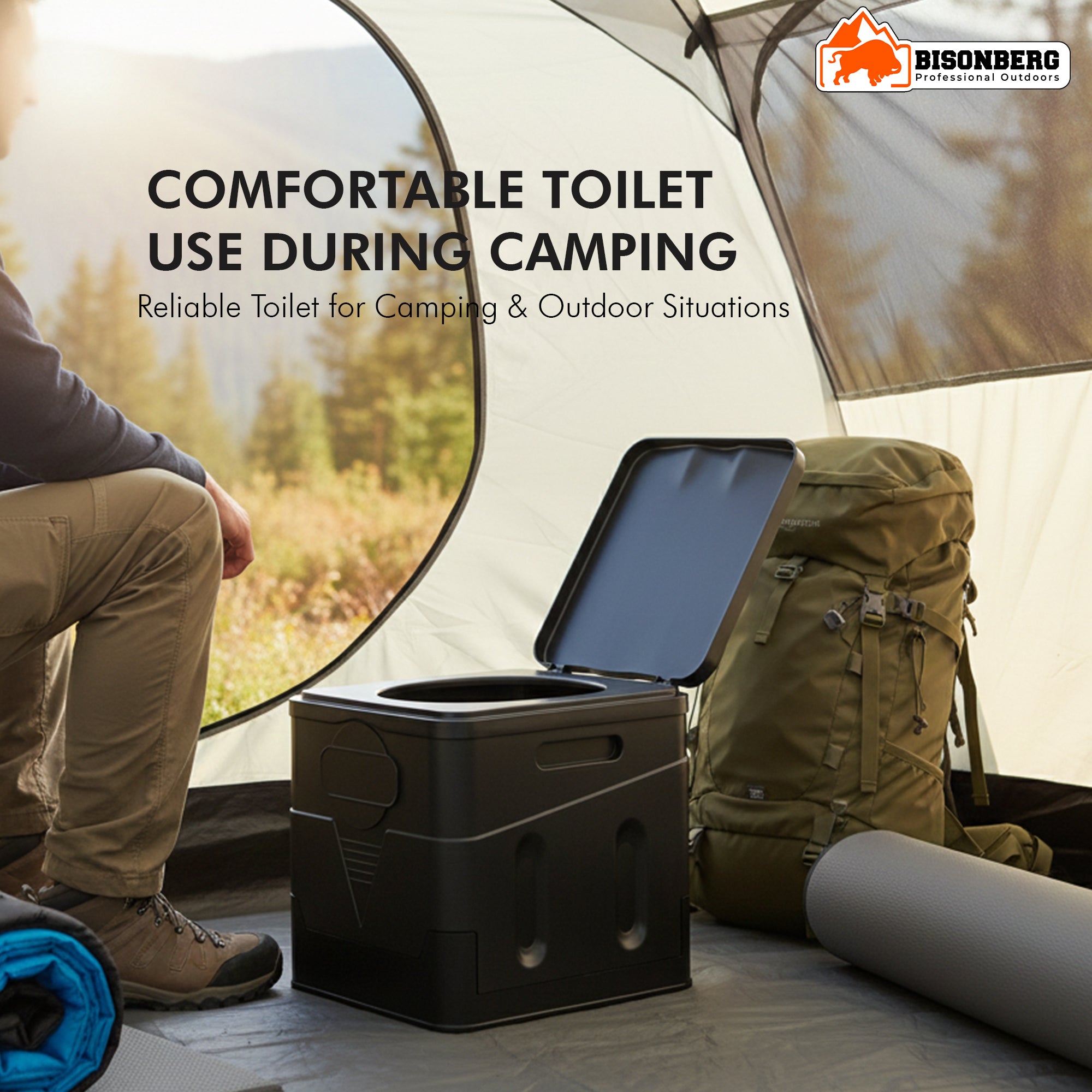 Portable Camping Toilet – Foldable Outdoor Travel Toilet Seat image 6