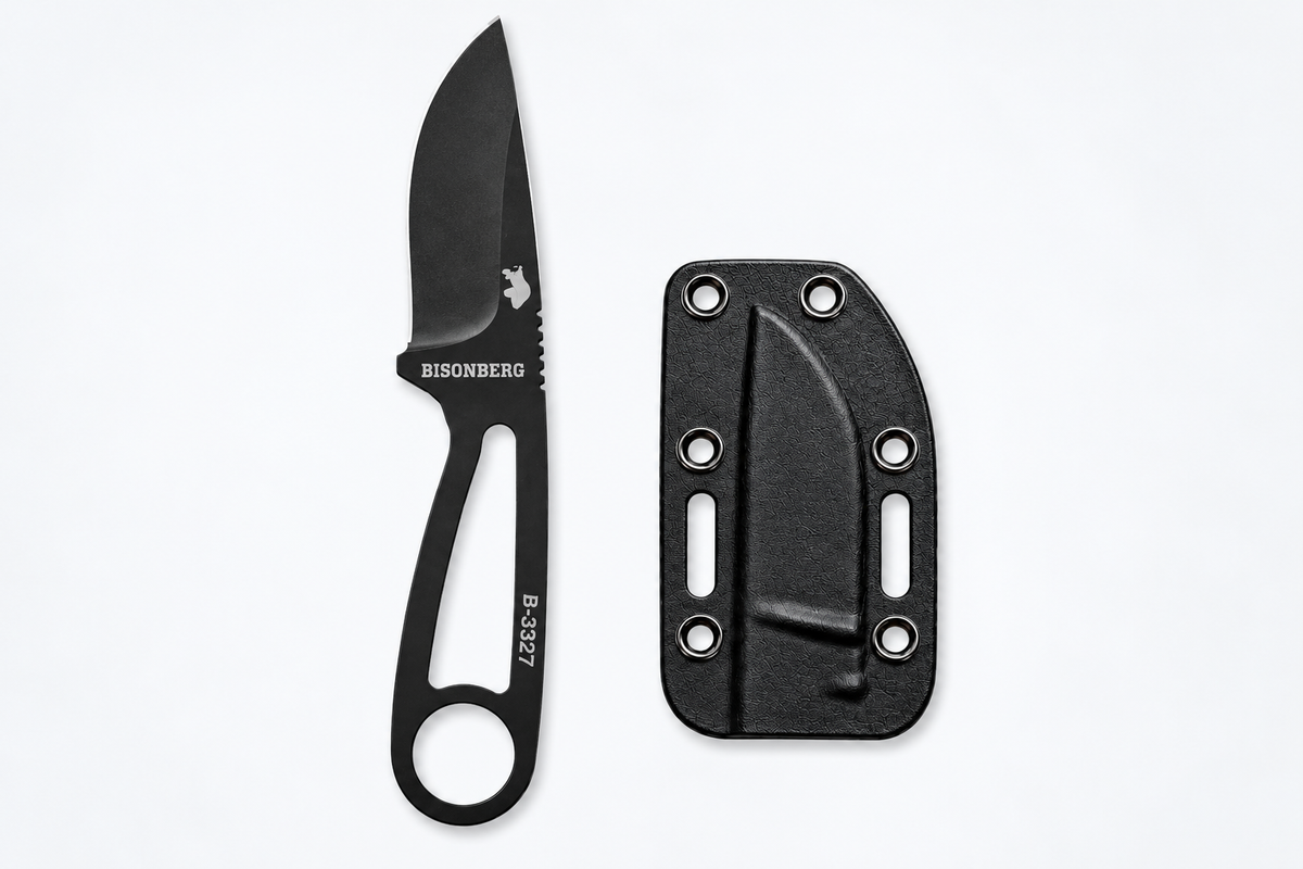 BISONBERG |Fixed Blade, Skeleton Handle Knife| Heavy Duty Survival Knife For Camping,Hunting & Outdoor Use