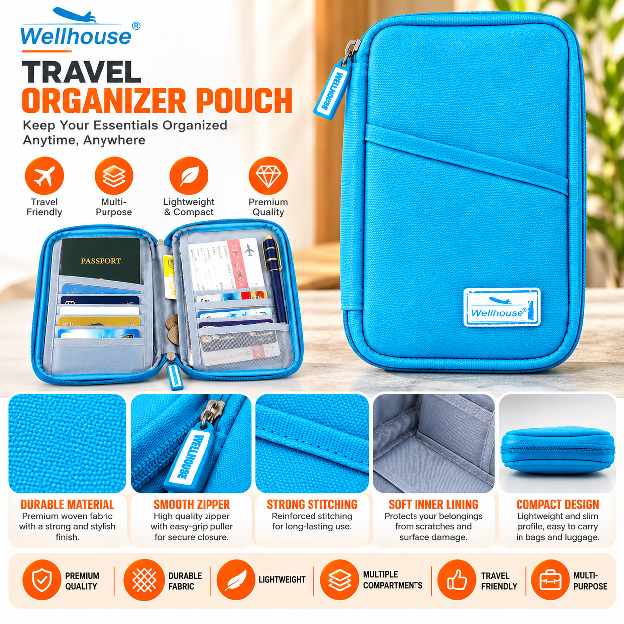 Bisonberg|Premium Multifuctional Travel & Organizer Pouch