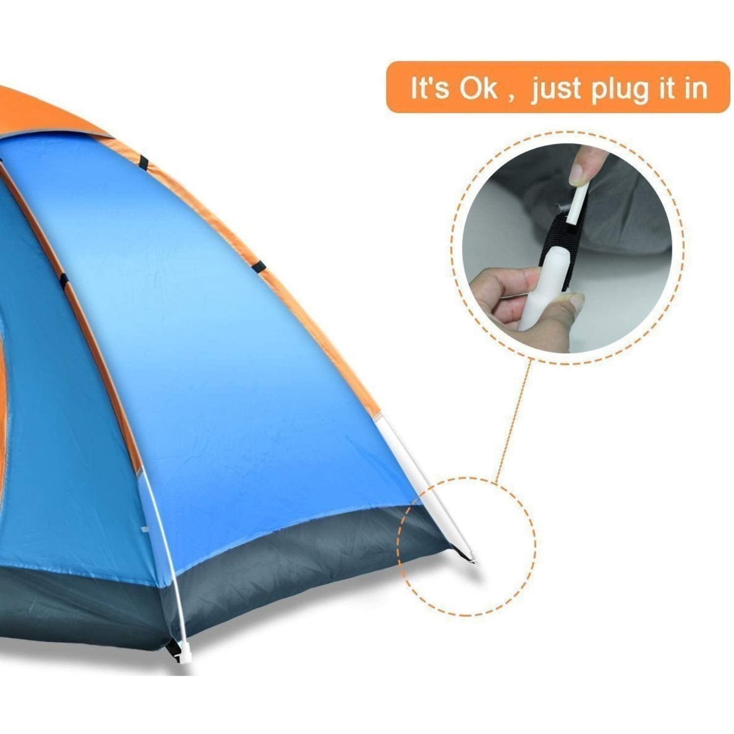 Portable Tent for Camping/5-10 Minutes Easy Setup/Waterproof Tent for Camping/Ideal for Outdoor Picnic, Hiking, Trekking - Ideal for 3-4 Persons image 8