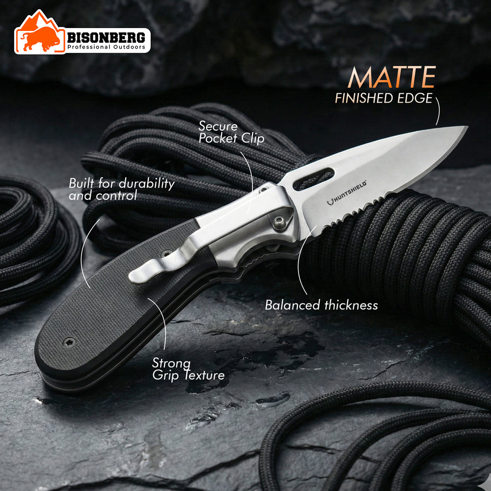 Stainless Steel Folding Pocket Knife – Outdoor Camping & Utility Tool image 1