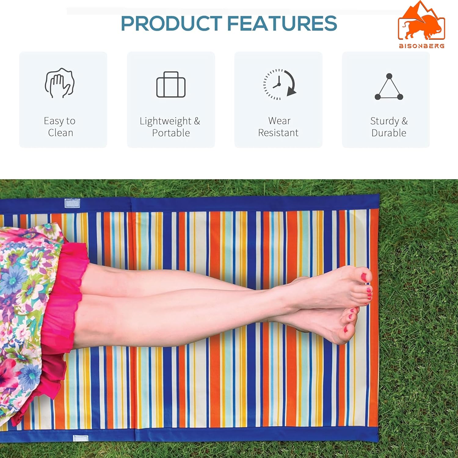 Portable Beach Mat Reclining Lounge Chair image 6