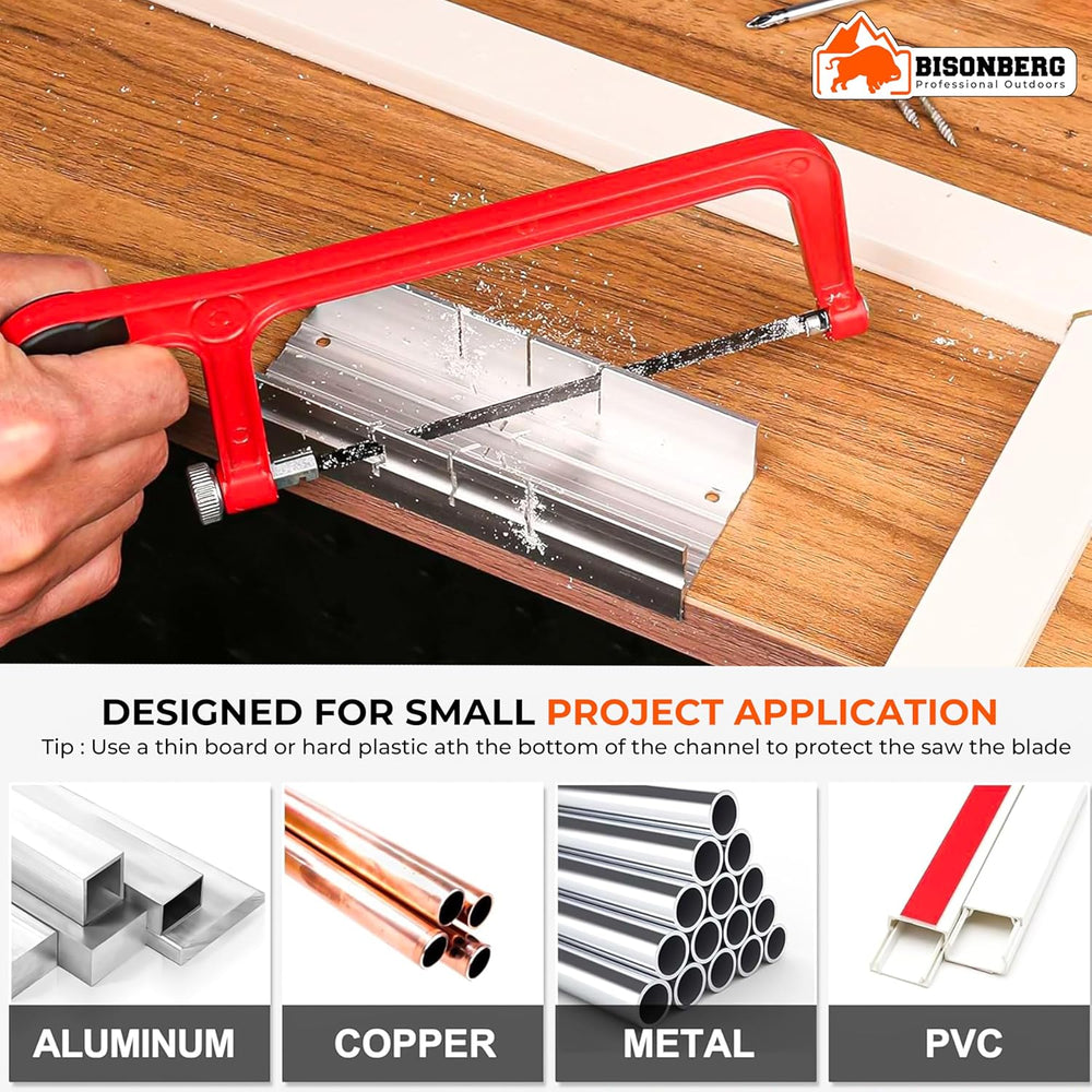 Bisonberg Heavy Duty Hand Saw, 10 inch Hacksaw Frame, Excellent Build Quality, Saw Blade Length 15cm Heavy Handle image 2