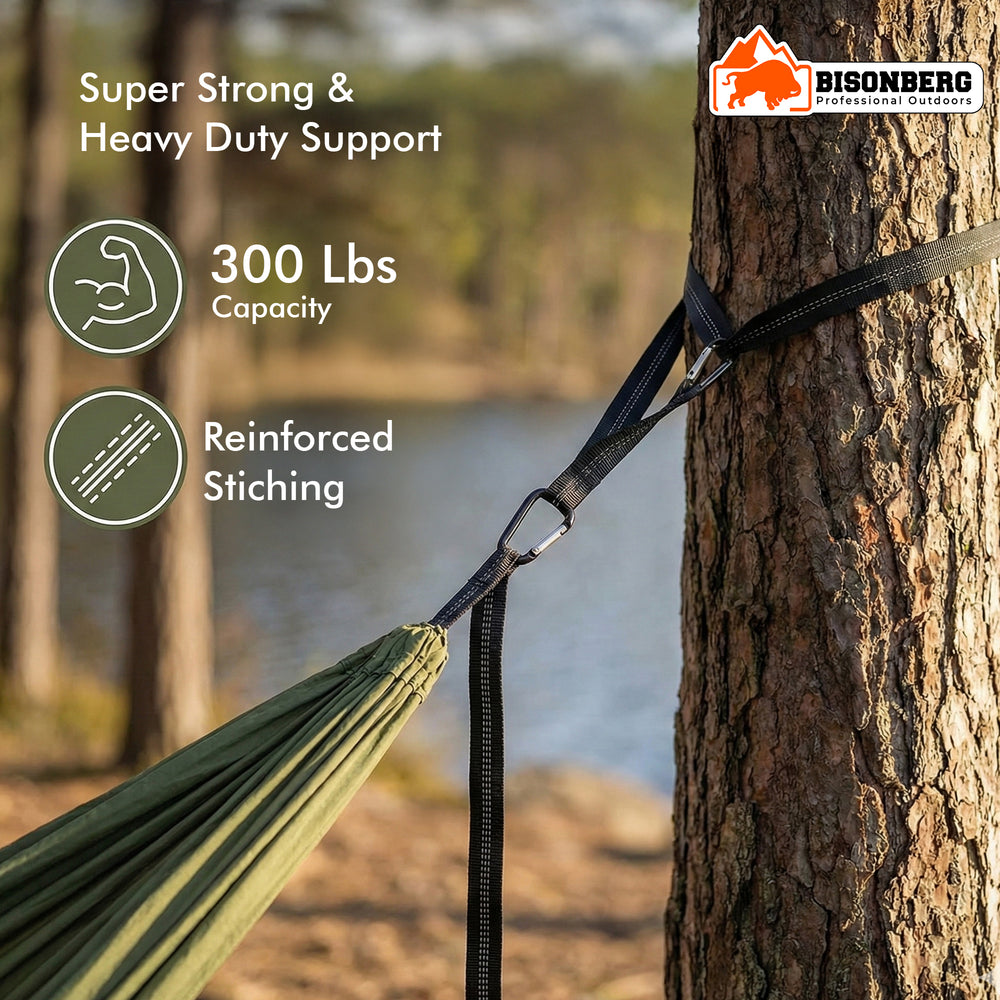Outdoor Camping Hammock with Straps & Carabiners – Portable Lightweight Hammock image 5