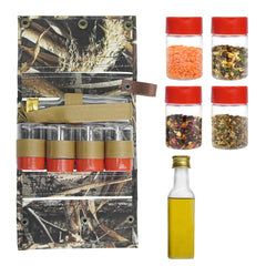 Bisonberg 5Pcs Plastic 5 Storage Compartments Travel Spice Container Masala jar Spice Container Camping Spice Kit image 0