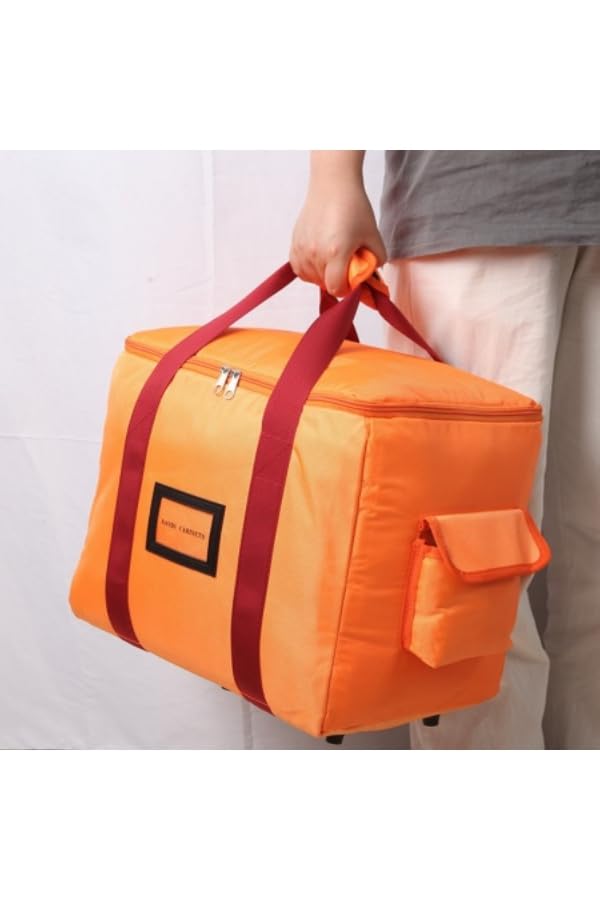 Thermal Bags for Cold and hot Food Bag Frozen/Beer Bottle Carry delivery Insulated Reusable Shopping Groceries Bags Foldable Heavy Duty Black image 5