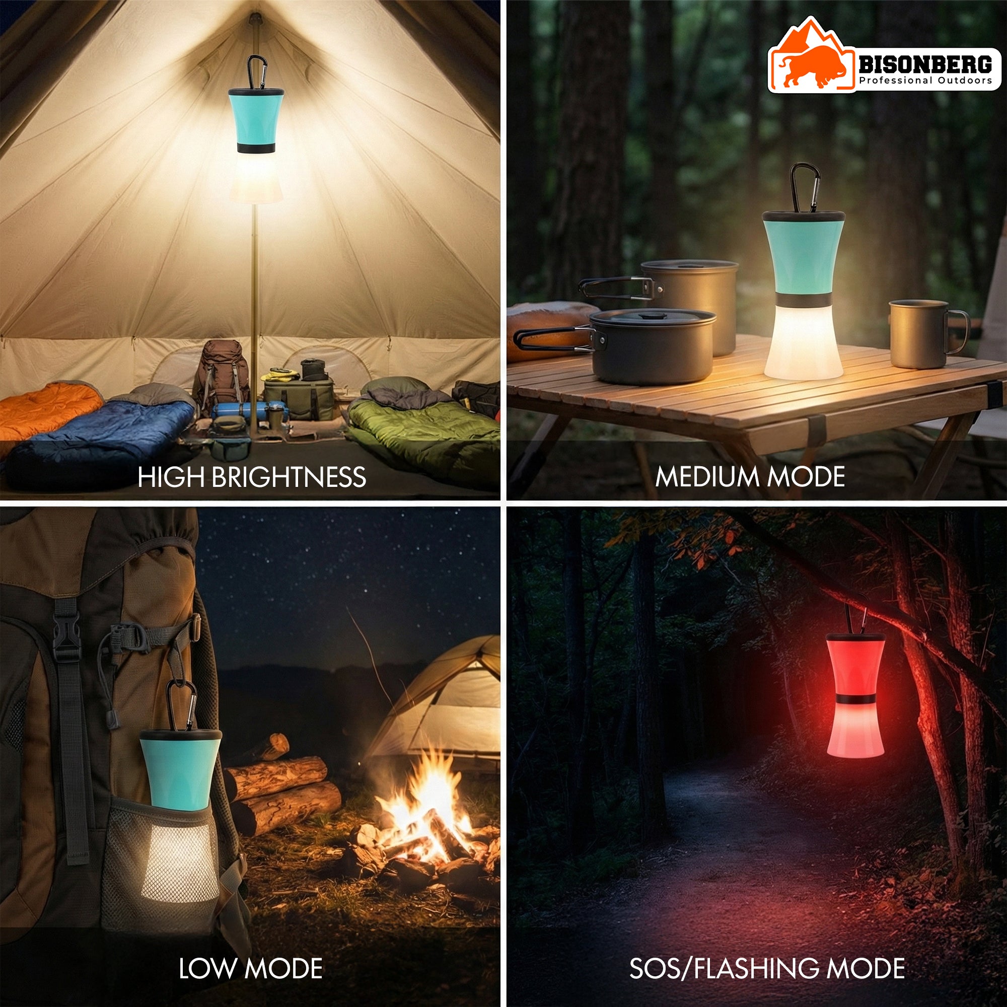 Portable LED Camping Lantern – Rechargeable Outdoor Tent Light image 6