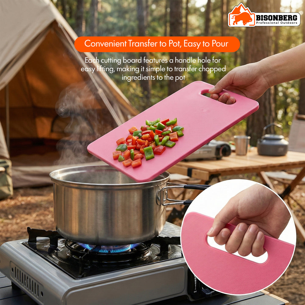Bisonberg Compact Camping Cutting Board (25×16 cm) – Portable Outdoor Chopping Board with Handle image 4