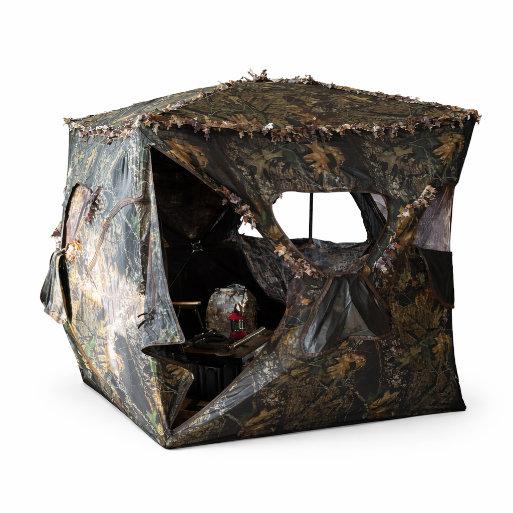Camouflage Hunting Blind Tent for Camping, Wildlife Photography & Bird Watching | Portable Waterproof Outdoor Hide Shelter image 0