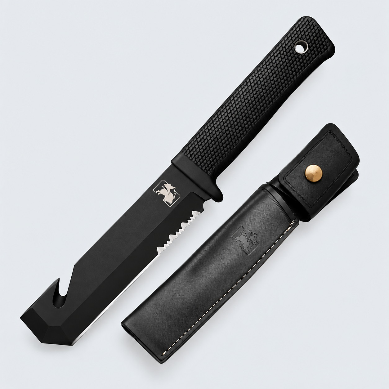 BISONBERG Kitchen Meat Knife for Chopping, Dicing and Mincing, Professional Chef Blade for Home Kitchen and Outdoor Camping (Cap Opener)