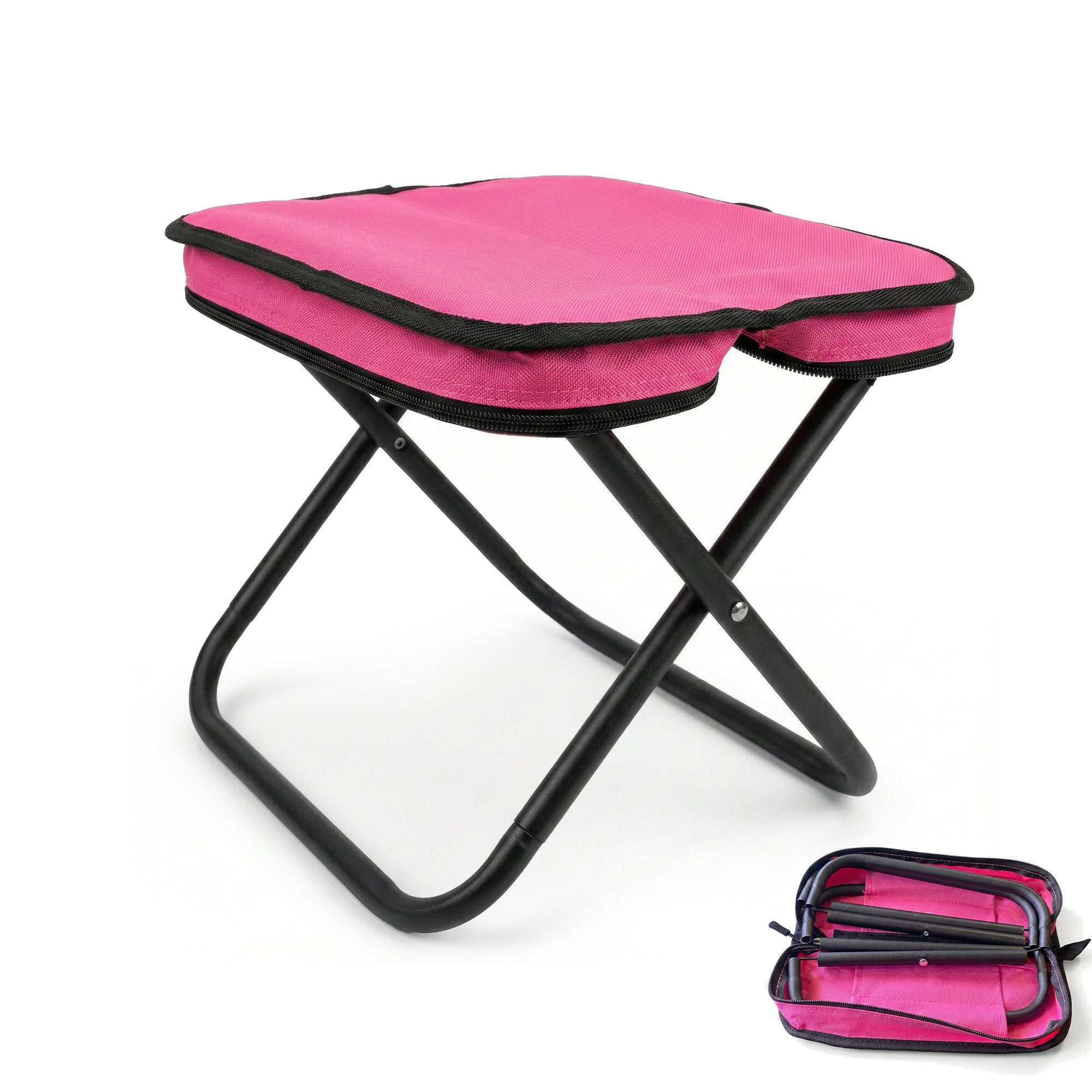 BISONBERG Portable Folding Camping Stool with Carry Case – Lightweight Compact Travel Seat for Camping, Hiking, Fishing & Outdoor Use image 0