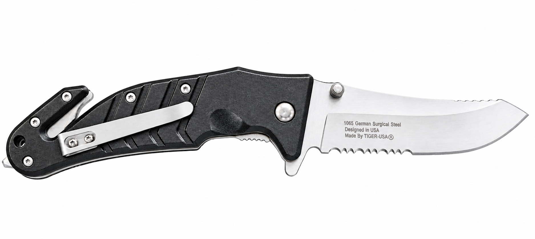BISONBERG|Premium Rescue Folding  Pocket knife for camping,hiking, and outdoor Camping