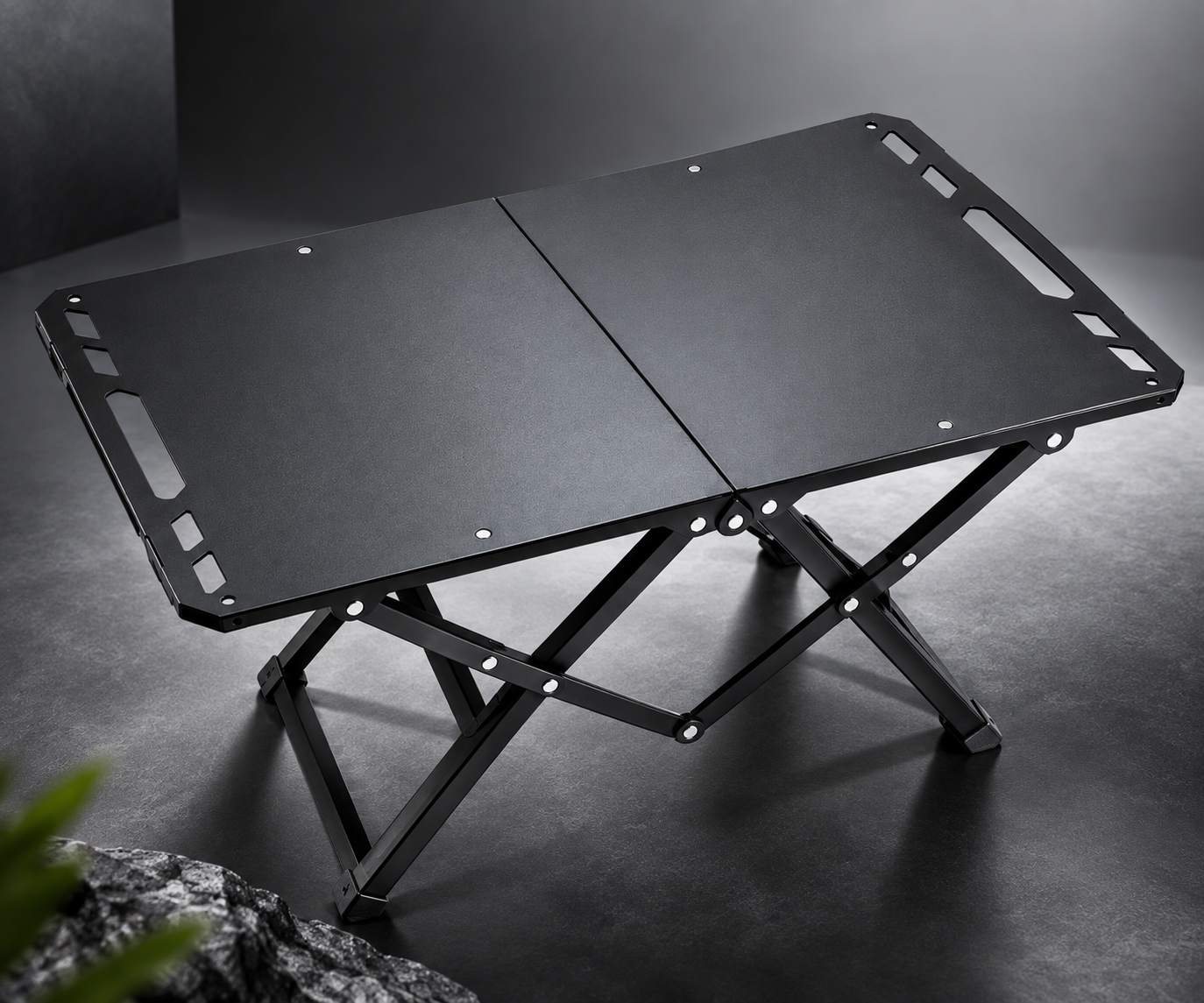BISONBERG Portable Folding Camping Table|Heavy-Duty Outdoor Folding Table