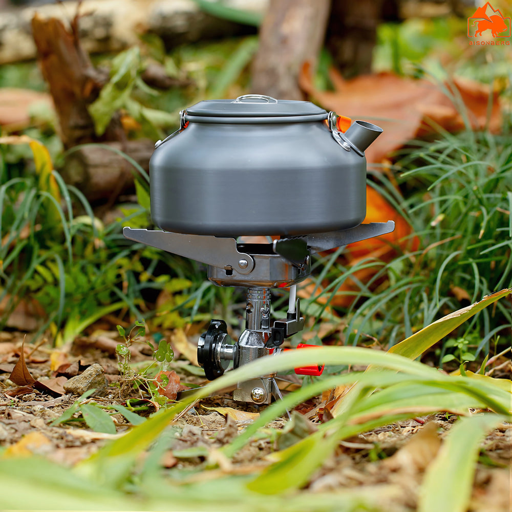 Bisonberg Portable Camping Gas Stove | Foldable Outdoor Mini Gas Burner with Adjustable Flame Control for Hiking, Backpacking, and Travel Cooking image 4