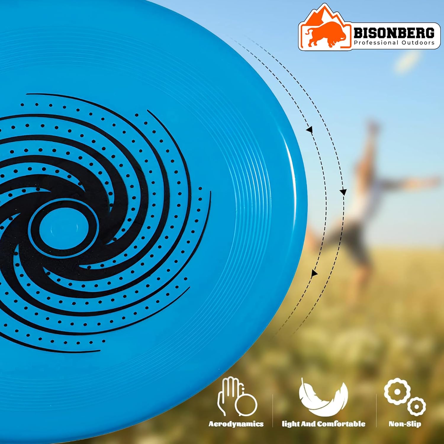 Bisonberg Frisbee for Outdoor Sports Games/Throwing Discs for Kids, Flying Disc Toy for Girls and Boys, Unbreakable Soft Flexible Plastic image 5