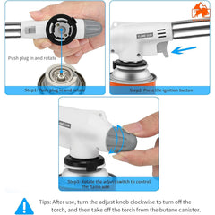 BisonBerg Auto Ignition Butane Gas Blow Torch for Outdoor |BBQ Tool Burner Flamethrower Welding Gun (Flame Gun) image 1