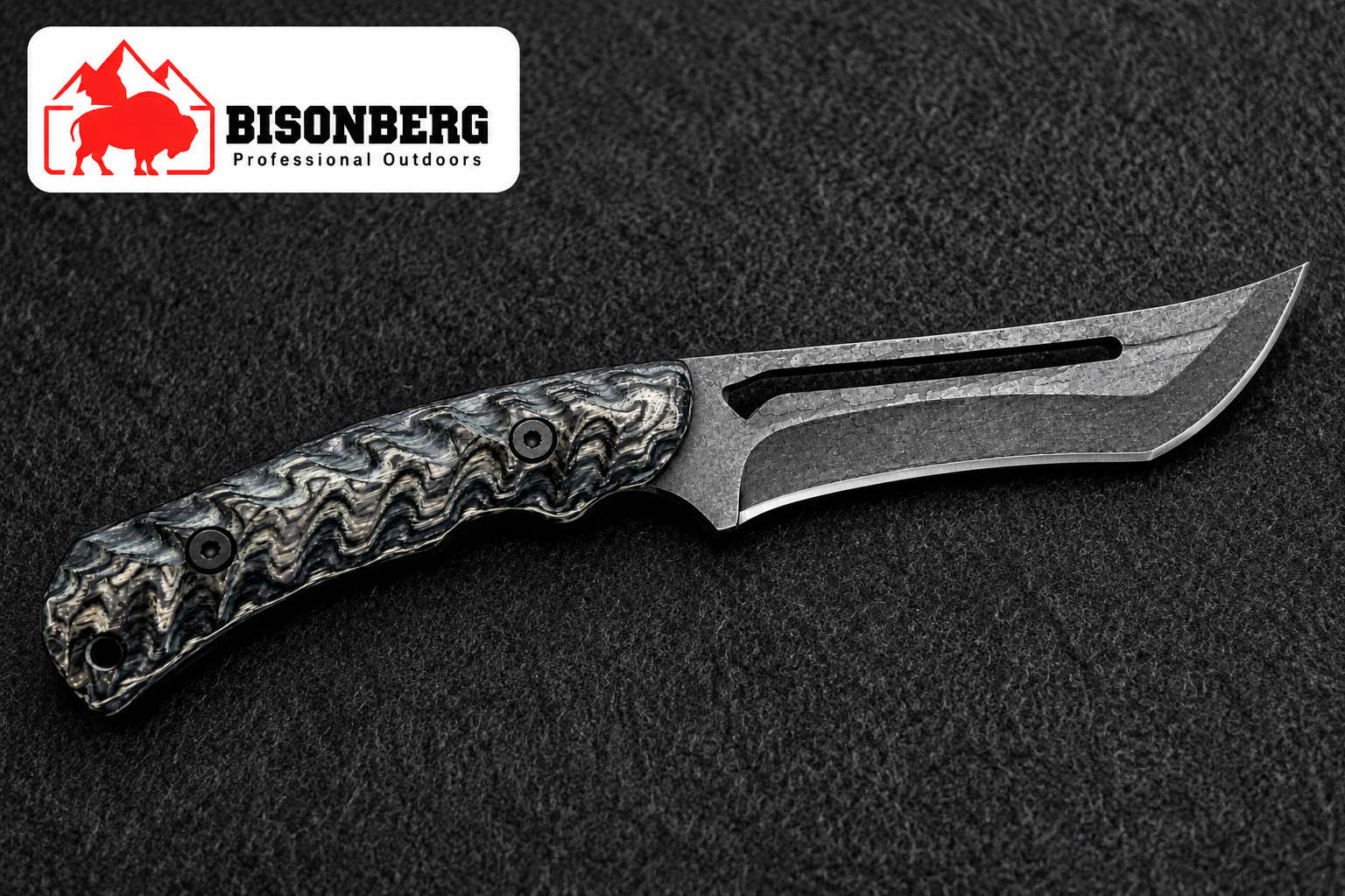 Bisonberg Fixed Blade  Meat Knife for Chopping, Dicing and Mincing, Professional Chef Blade for Home Knife with Sheath | Outdoor Camping & Survival Knife