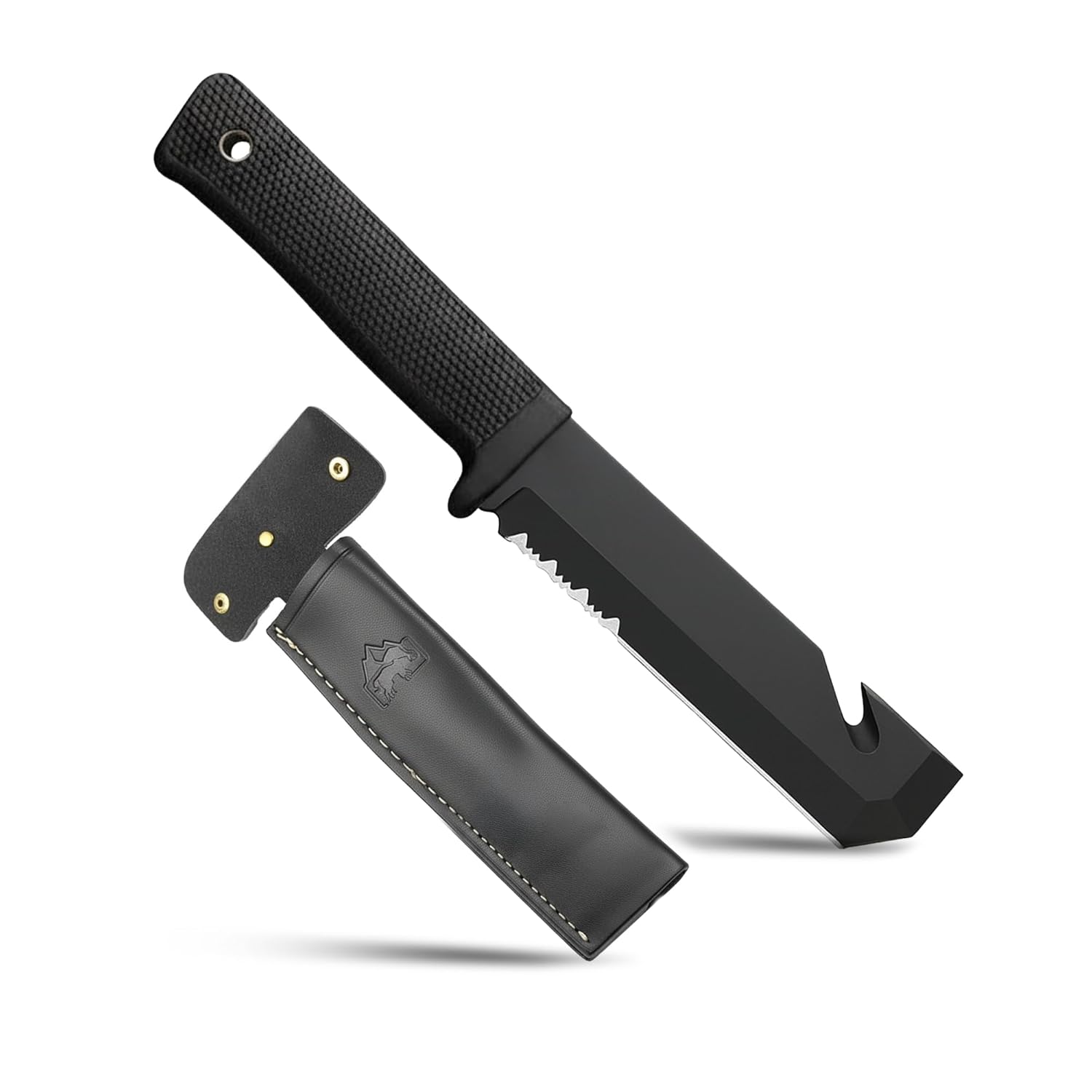 BISONBERG Kitchen Meat Knife for Chopping, Dicing and Mincing, Professional Chef Blade for Home Kitchen and Outdoor Camping (Cap Opener)